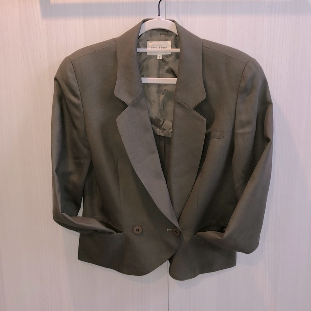 Vintage crop Blazer Face a Face Olive green  size 2